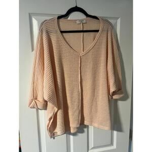 Zenana L/XL Waffle Knit Blouse